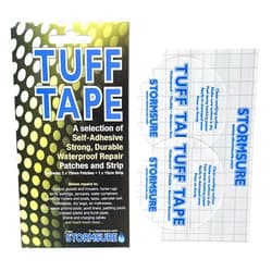 Stormsure TUFF Tape Combo Pack - Tent Repair Tape with 15cm Strip and Two 75mm Round Patches - Waterproof, Flexible, Durable Repairs to Tents, Awnings, Groundsheets and More