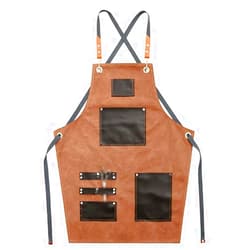 Lingula Apron with Pockets Chef Apron Work Apron with Pocket Barista Apron Kitchen Accessories Hairdressing Apron Men's and Women's Aprons Cooking Aprons (Color : B)