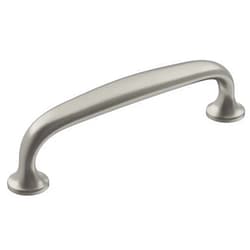 Amerock | Cabinet Pull | Satin Nickel | 3-3/4 inch (96 mm) Center to Center | Renown | 1 Pack | Drawer Pull | Cabinet Handle | Cabinet Hardware