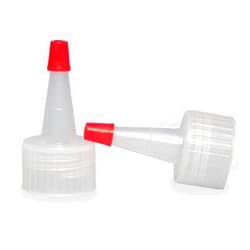 SKS Bottle & Packaging SKS Natural Red-Tip Yorker Caps with .030 Orifice Hole (12, Neck diameter 28mm, thread type 410)