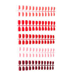 Lurrose 120pcs Matte Acrylic Ballerina Coffin False Colorful Full Cover Medium Matte False Gel Nails Art Tips for Women Friends Ladies