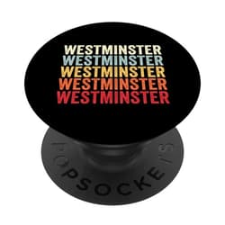 Westminster Louisiana Westminster LA Retro Vintage Text PopSockets Swappable PopGrip