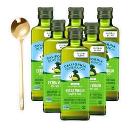 Moofin Everyday Oil Virgin, 169 Oz - Cold Pressed, Rich Flavor, Cooking Drizzling, Bundle With Golden Ss Spoon, Heart Healthy Antioxidants, Versatile Use [Pack Of 6]