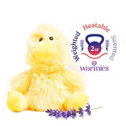 warmies Microwavable & Weighted Stuffed Animals, Duck - Heated Stuffed Animal Plushie for Warmth & Comfort - Cute Soft Plush Toys for Adults & Children (Boys, Girls, Babies & Toddlers)