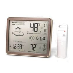 AcuRite 75077A3M Self-Learning Forecast Wireless Weather Station with Large Display and Atomic Clock, Black