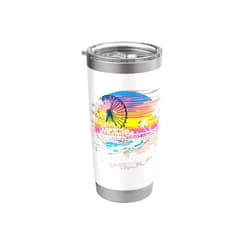 Vintage Myrtle Beach South Carolina Apparel Vintage Myrtle Beach South Carolina Sunset Skyline Cityscape Stainless Steel Insulated Tumbler