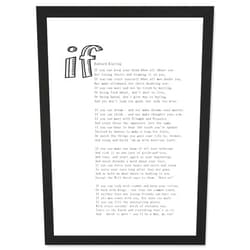 Artery8 Quote Rudyard Kipling If Poetry Poem Artwork Framed Wall Art Print A4
