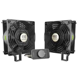 AC Infinity AXIAL S1238D, Dual 120mm Muffin Fan with Speed Controller, UL-Certified for Doorway, Room to Room, Wood Stove, Fireplace, Circulation Projects