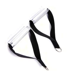 Ozeau Resistance Band Handle with Steel D Rings Gym Cable Machine Attachments for Fitness Workout Pilate Yoga Strength Trainer