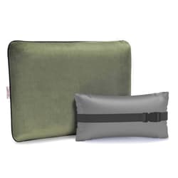 Besst Survivor Compressible Camping Pillow, Memory Foam Pillow for Backpacking, Travel -Neck Lumbar Support, Lightweight Compact Pillow with Washable Pillowcase- Hiking Essential -Gray