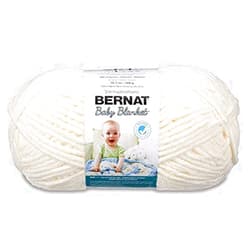 Bernat BABY BLANKET BB Vanilla Yarn - 1 Pack of 10.5oz/300g - Polyester - #6 Super Bulky - 220 Yards - Knitting/Crochet
