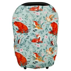 TANOFAR Baby Car Seat Cover, Multi-use Nursing Cover for Breastfeeding, Stretchy Stroller Cover Boys Girls, Stretchy Carseat Canopy, Soft Breathable, Woodland Animal Bear
