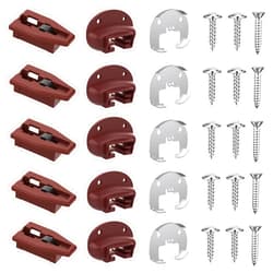 Moestoont Upgrade Rite-Trak II Replacement 5 Set Drawer Guide Kit, Enhanced Commercial Slide Style Drawers Compatible with Rite-Trak II Model #168 with Metal Back Plate and Drawer Stop with Roller