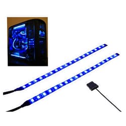 LEDdess DS PC LED Flexible Light Strip Blue Computer Lighting with Magnetic Design for Computer Case Lighting Kit, Blue Desk Moon Lamp (11.8inch,S Series)