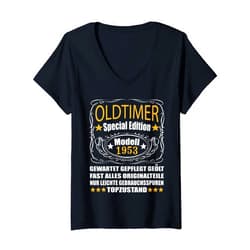 Geburtstagsgeschenk Mann Frau 1953 Geschenkidee Womens 68. Geburtstag 68 Jahre Damen Herren Spruch Lustig V-Neck T-Shirt