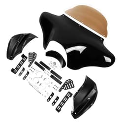 TCT-MOTORPARTS Matte Black Outer Batwing Fairing Windshield Windscreen Fit for Yamaha V Star 650 1100 Classic Harley Touring Road King Softail Deluxe Fatboy Heritage