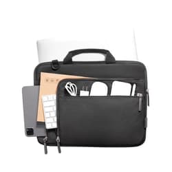 BAGSMART 15-16 Inch Laptop Case Bag, Protective Laptop Sleeve with Multiple Compartments for MacBook Air/Pro 15.6 Inch, Lightweight Water Resistant Laptop Bag for Men Fitted with Dell HP Lenovo, Black