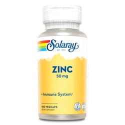 Solaray Zinc 50mg Immune Support Capsules, 100 Count, Vegan, Pumpkin Seed