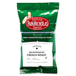 PapaNicholas Coffee Co Premium Coffee, Pre-Ground, 2.5oz, Decaf, French Roast
