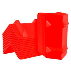 SALUINOKI 24 Pack Flatbed Edge Corner Protector for Cargo Shipping, Plastic Ratchet Strap Protectors for Tie Downs, Corner Guards for Straps Red