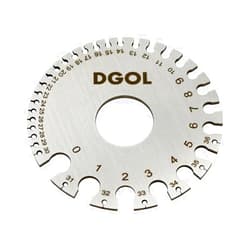 DGOL Stainless Steel SWG Sheet Metal Wire Cable Gage Standard Thickness Gauge with Very Clear Numbers and Letters