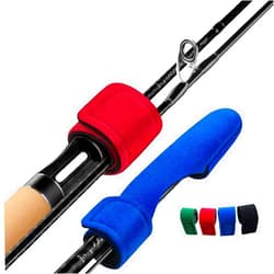 YXRIJDJ 4 Sets Fishing Rod Tip Cover Sleeves with Pole Strap Sleeves Protector Case Fastening Strap Fastener Covers Rod Covers Sleeve Tip Protectors for Fishing