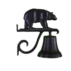 Montague Metal Products Cast Bell with Black Bear