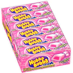 HUBBA BUBBA Gum Max Bubble Gum Bulk, Individually Wrapped, Original Flavor, 5 Count Packs, 36 Pack Bundle