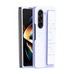 ZORSOME Silicone Grip Stand Case for Samsung Galaxy Z Fold 6 5G,Full Body Protective Phone Case with Finger Strap Handheld PC Shockproof Stand Case for Galaxy Z Fold 6 5G (Puple)