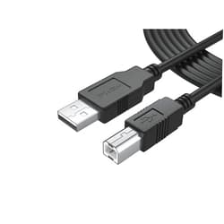 PWR+ 12Ft Extra Long USB-Printer-Cable 2.0 for HP OfficeJet Laserjet Envy, Canon Pixma, Epson Workforce, Stylus, Expression Home, Brother, Silhouette Cameo, Dell Scanner Fax Cord