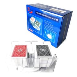 Yuanhe Canasta Playing Card Holder - 6 Deck Revolving Card Tray for Kids & Adults,Rotating Cards Holder for Poker, Canasta, Hand & Foot, Rummy,Go Fish,UNO Games