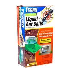 TERRO T1804-6 Outdoor Ready-to-Use Liquid Ant Bait Killer and Trap - Kills Common Household Ants - 4 Bait Stations