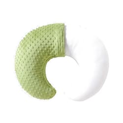 QUENESS Nursing Pillow and Positioner, Breastfeeding, Bottle Feeding, Baby Sitting Support with Removable Ultra Soft Cover, Tummy Time Support for Baby Boys and Girls (Sage)