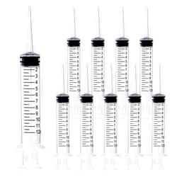 Vaokin Wisdom Teeth Syringe,12ml Dental Syringe with Measurement, Sterile Individually Package Dental Irrigation Syringe for Oral Dental Care, Tonsil Stones Removing, Lab, Liquid, Feeding (10 Pack)