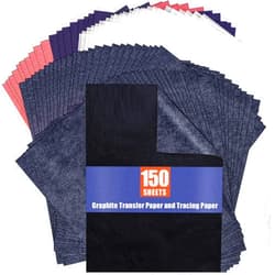 psler Carbon Paper Tracing Paper for Tracing I 90PCS Graphite Transfer-Paper and 60PCS Tracing-Paper - Graphite Paper Carbon Copy Paper for Wood,Craft,Canvas DIY A4 Size 8.5 X 11 Inch