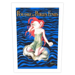 Pacifica Island Art Fine Pearl Powder (Poudre De Perles Fines) - Pearl Perfumes - Vintage Advertising Poster by Leonetto Cappiello c.1921 - Bamboo Fine Art 290gsm Paper (Unframed) 12x16in