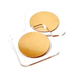 russell+hazel Acrylic Coasters with Gold Accents, 4” x 4”, Set of 2, 98140
