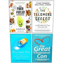 By Will Bulsiewicz MD (Author), Dr. James DiNicolantonio (Author), Malcolm Kendrick (Author), Dr Elizabeth Blackburn & Dr Elissa Epel (Author) & 1 more The Fiber Fueled Cookbook, The Telomere Effect, The Salt Fix, The Great Cholesterol Con 4 Books Collection Set