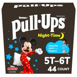 Pull-Ups Boys' Night-Time Potty Training Pants, Size 5T-6T Overnight Training Underwear (46-60 lbs), 44 Ct