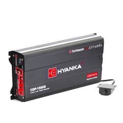 H YANKA HYANKA CDP-1500D 1-Channel Class D Car Audio Subwoofer Amplifier with Bass Boost - 1500W RMS High Output, 1/2/4 Ohm Stable, Low（RCA）Level Inputs, MOSFET Power Supply Monoblock Car Amp with Remote