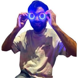 Earthradius LED Goggles Glasses Light Up EDM Colorful Flashing Glow Cyberpunk Adjustable Modes & Speed by Remote Control