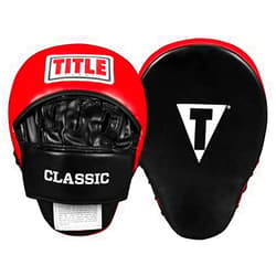 Title Boxing Classic Charge Punch Mitts, Black/Red