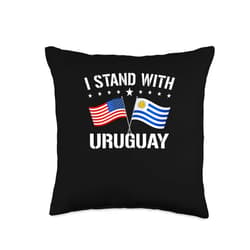 Republica Oriental del Uruguay Flag for proud Uruguay Throw Pillow, 16x16, Multicolor