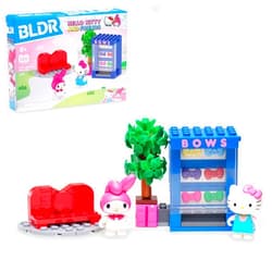 BLDR Hello Kitty and Friends Bow Vending Machine Building Set with Hello Kitty and My Melody Minifigures - Gift for Kids and Sanrio Fans Ages 8+, 0112