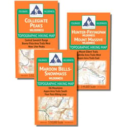 Outdoor Trail Maps Aspen Area Hiking Map Pack: Maroon Bells-Snowmass, Hunter-Fryingpan, Mt Massive, Collegiate Peaks