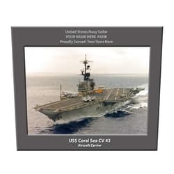Great Naval Images LLc USS Coral Sea CV-43 Personalized United States Navy Ship 2