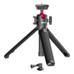 ULANZI Select MT-16 Extendable Mini Camera Tripod, 4 Levels Adjustment 360° Ball Head Cold Shoe Lightweight Portable Vlog Travel Selfie Stick Handle Grip Desktop Webcam Tripod for DSLR Action Camera