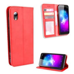 QiongNi Case for ZTE Quest 5 Leather Case,Case for ZTE Blade A3 2019 Case Cover,Case for Case for ZTE Blade Vintage 2 / Blade Vantage 2 Z3153VPP / Blade L8 Case Flip Pu Leather Cover Red