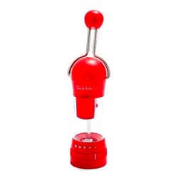 Sur La Table Spice Ratchet Mill Grinder with 5 Adjustable Coarse settings, Red