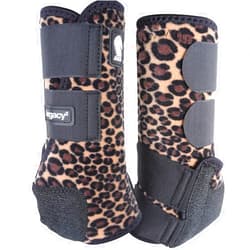 Classic Equine Legacy2 Support Boots, Front (Cheetah, Large)
